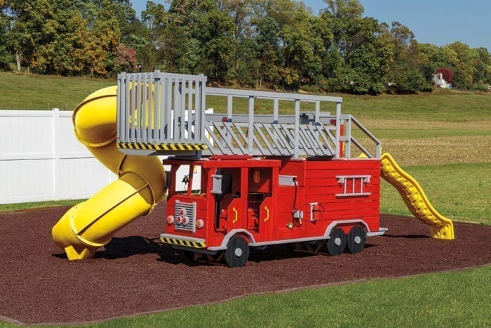 vinyl firetruck playset